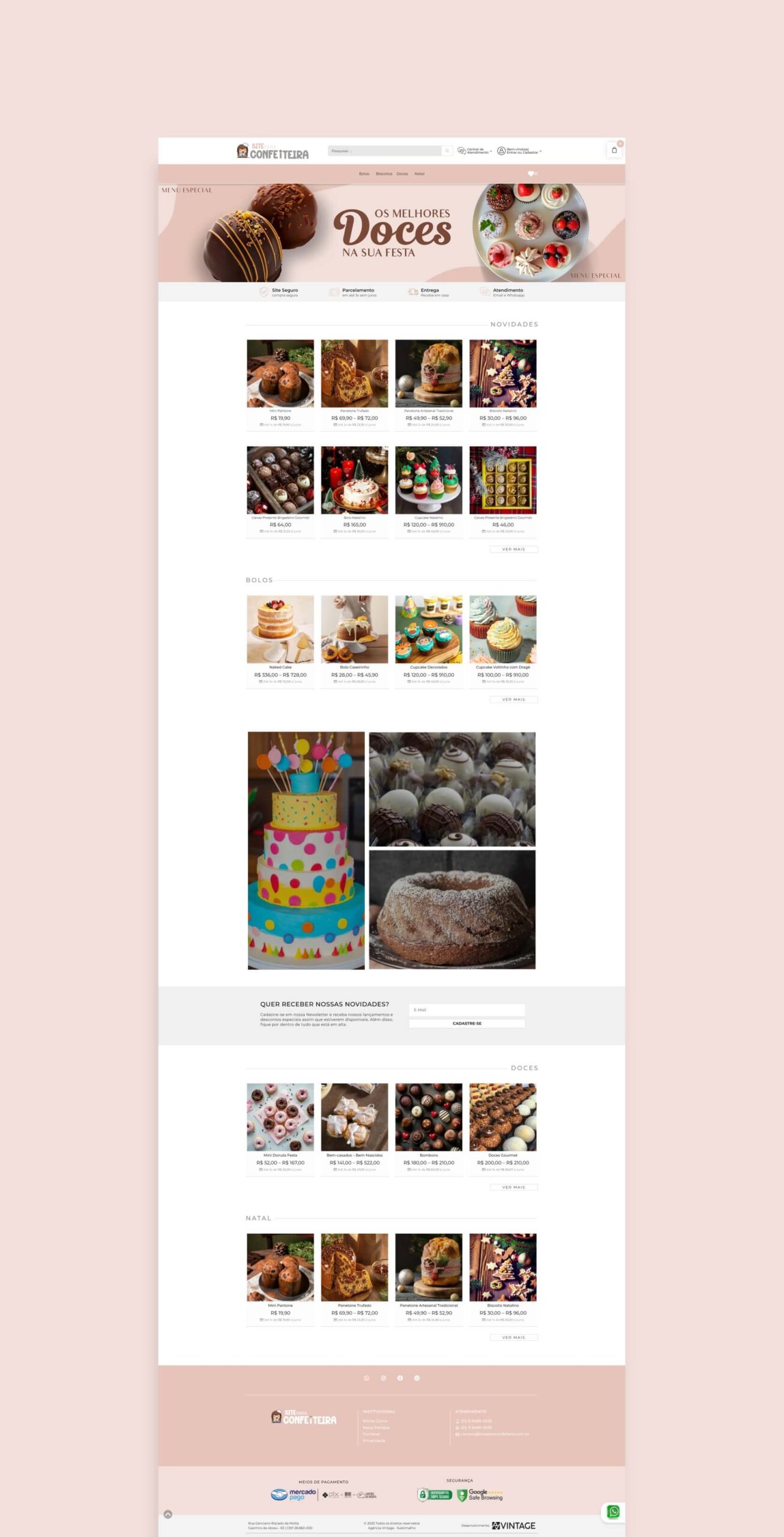 site para confeiteira e doces